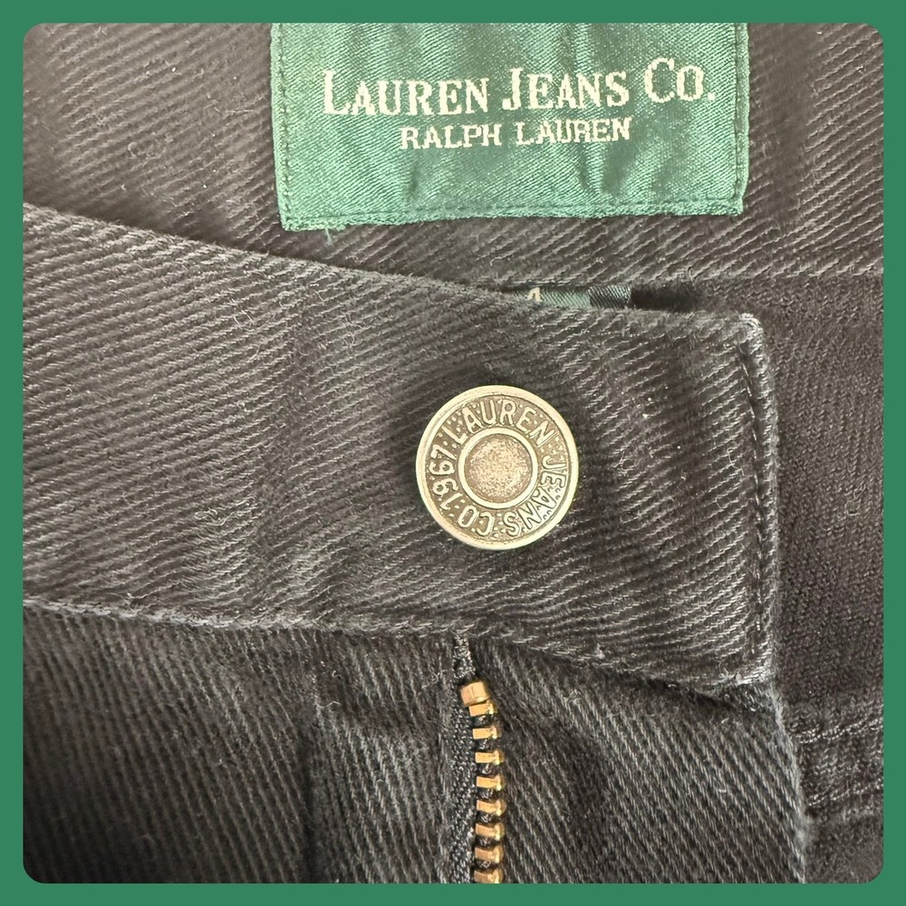 Lauren Jeans Co Ralph Lauren Black Wash Straight Leg‎ Denim Jeans Quiet Luxury